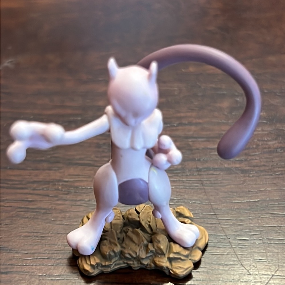 Vintage TOMY Pokemon - MEWTWO Figure Rare Pokemon Cake Topper Figure 90's